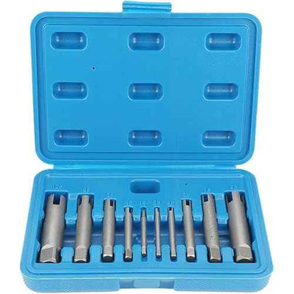 20 Pcs Tap Extractor Set 3/4 Flute Broken Head Screw Remover Stripped Tap Extractor Set Steel 3 Types