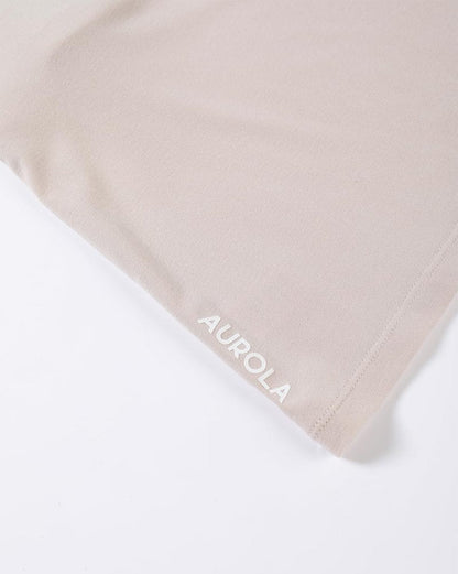 AUROLA Everyday Fitted T-Shirt for Women,Crew Neck Basic Short Sleeves T ShirtCrop Tops Modal Slim Fit Tee (Begei,S)
