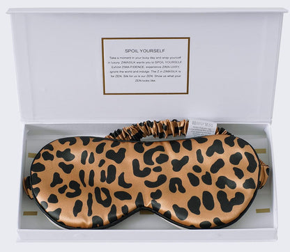 ZIMASILK Adjustable 100% 22 Momme Mulberry Silk Sleep Mask for Sleeping, Filled with Premium Mulberry Silk, Softest & Breathable Blackout Eye Sleeping Mask (Black)