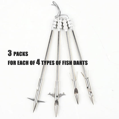 SOPOGER Fishing Slingshot Dart - 12 Pack 6 Inch Hunting Fishing Arrowheads Catapult Dart For Adult Bowfishing Crossbow