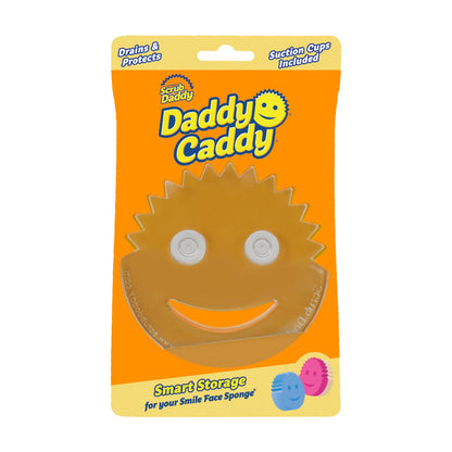Scrub Daddy Sponge Holder Daddy Caddy - Sponge Holder for Kitchen Sink - Sponge Caddy and Kitchen Organizer with Suction Cups - Self Draining & Dishwasher Safe (1 Count)