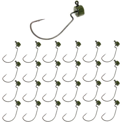 Reaction Tackle Mushroom JigHead 3/16oz - Green Pumpkin - EWG