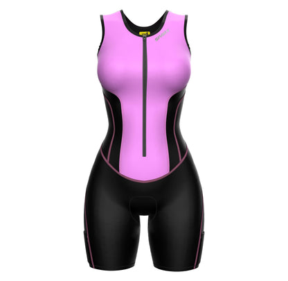 Sparx Women Triathlon Suit Tri Short Racing Cycling Swim Run (Baby Pink, 2XL)