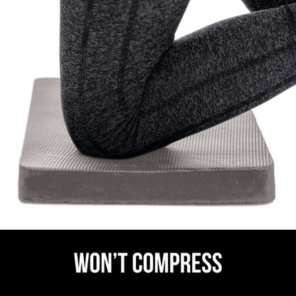 GORILLA GRIP® Extra Thick Patent Pending Supportive Foam Kneeling Pad, Large Cushion Knee Pads for Gardening, Baby Bath Time, Dirt and Water Resistant, Workout and Garden Supplies, 17.5x11, Gray