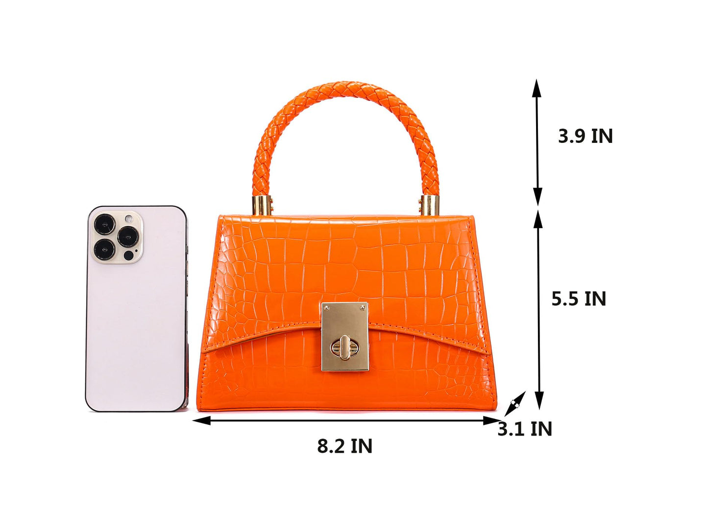 JHVYF Women Small Crossbody Bags Shoulder Bag Classic Satchel Handbags Ladies Cute Purses Satchels bag mini purse Orange