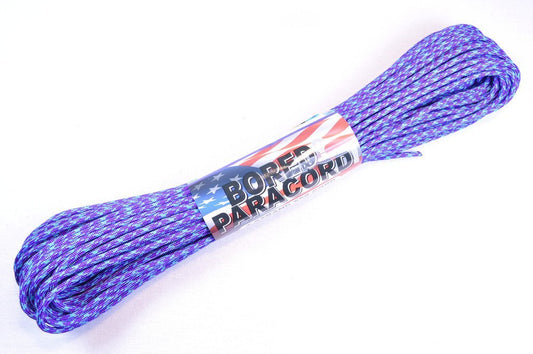 BORED? PARACORD! 550 lb Paracord – Ideal for Crafting, DIY Projects, Camping, Military & Active Outdoors – 300+ Colors – Tactical Parachute Cord Type III – Strong - Chill 50 Feet