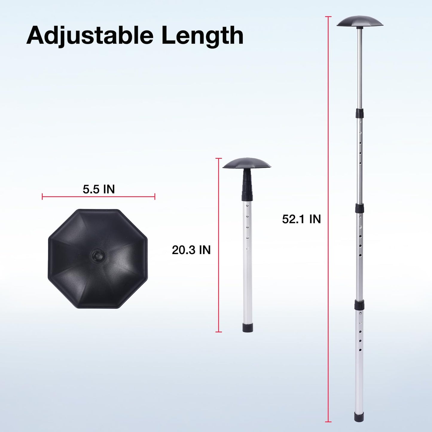 Gofly Golf Travel Bag Support System, Club Protective Pad and Support Pole