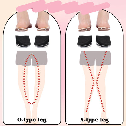 Cuffbow 4 Pairs 3 Layers Medial Lateral Heel Wedge Insoles Corrective Adhesive Shoe Inserts Wedge Inserts Adjustable Supination Overpronation Insoles for Foot Knock Knee Pain Bow Legs Osteoarthritis
