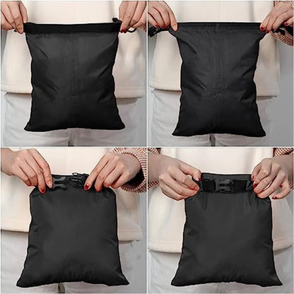Shappy 12 Pcs 6/12 Pcs Waterproof Dry Bags, Lightweight Outdoor Waterproof Dry Stuff Sacks 15/8/5/4/3/2 L and Long Adjustable Shoulder Strap for Kayaking Rafting Boating Hiking Camping (Dark)