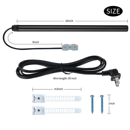briidea Safe Dehumidifier Rod, Rod Reducing Humidity with Easy Installation and Plug Cord Easily Threading Through Safe's Hole, 12/16/24 inches Effective Coverage up to 100/150/300 Ft³, 110V