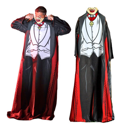 Franco Collectibles Universal Monsters Dracula Halloween Horror Super Soft Cozy Wearable Sleeved Throw Blanket, 70 in x 48 in (Officially Licensed Product)