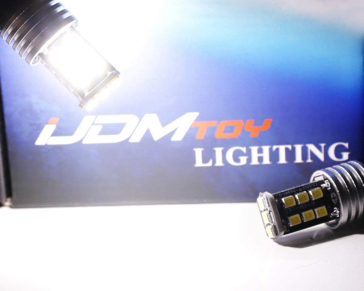 iJDMTOY Xenon White Daytime Running Lights for 2012-2015 Volkswagen Passat, Fit Halogen Headlamps Only