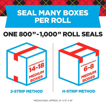 Scotch Heavy Duty Shipping Packing Tape, Clear, Packing Tape for Moving Boxes and Packaging Supplies, 1.88 in. x 22.2 yd., 6 Roll Dispensers, Moving Supplies