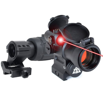 AT3 Magnified Red Dot with Laser Sight Kit - 2 MOA Red Dot with Laser Sight and 3X Magnifier (Red Laser)