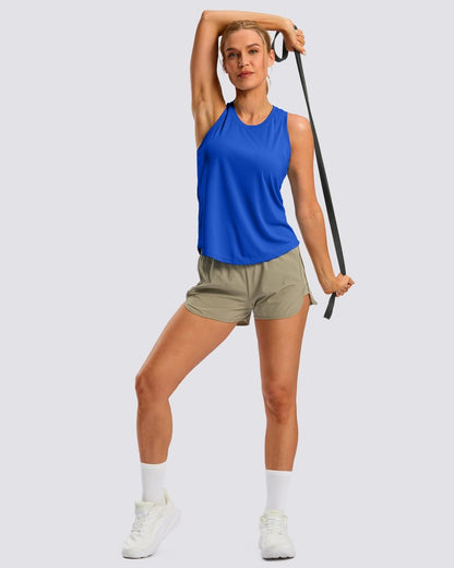 G Gradual Women's Workout Tank Tops Racerback Athletic Yoga Tops Loose Fit Sleeveless Running Gym Sports Shirts for Women(Royal Blue,M)