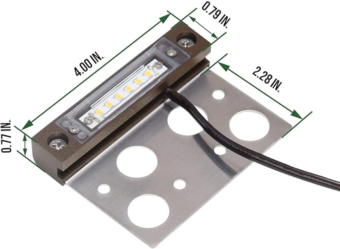 GKOLED 4 Inches LED Hardscape Light, Paver Wall Light, 2W 2700K LED Lighting Source, Outdoor Step Lights, Solid Powder Coated Die-cast Aluminum Housing, Low Voltage 12V AC/DC, Pack of 4, UL Listed