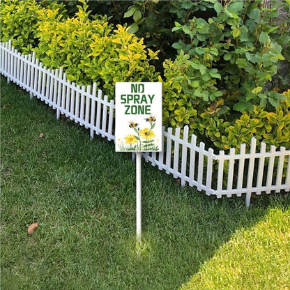 Uptell No Spray Zone Yard Signs with Stakes Aluminum Sign for House/Front Door and Business Outdoor Decoration 7x8.8 Inch