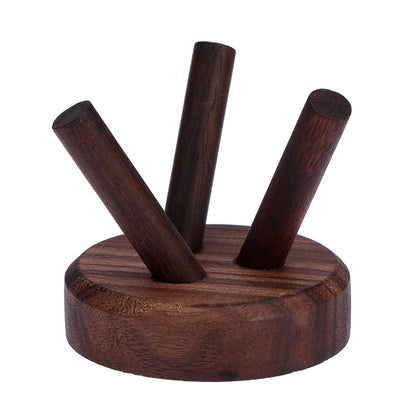 GUSHBIN Softball Holder Wooden Baseball Display Stand Easel for Collector, Baseball Holder Small Sport Ball Display Rack for Softball Tennis Spheres Golf, Mini Softball Display Stands, 1.7 Inches Tall