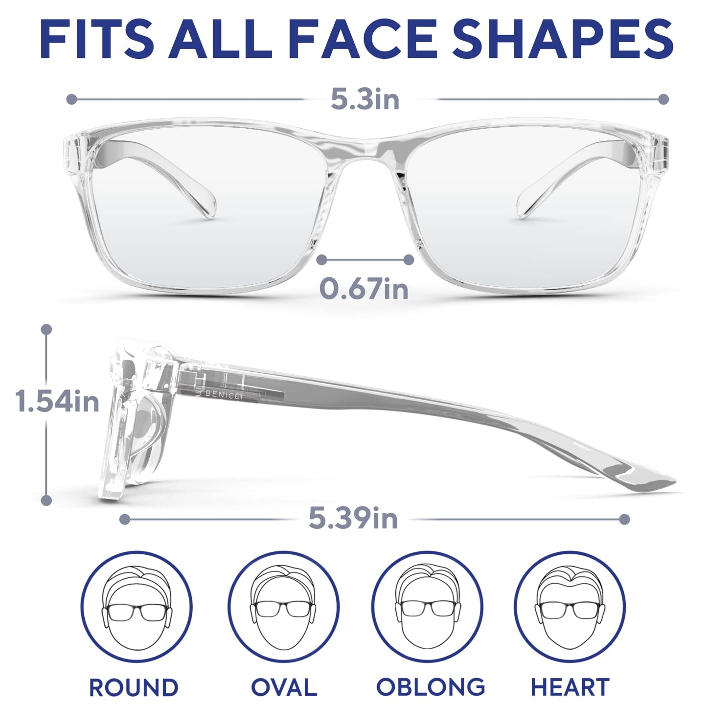 Stylish Blue Light Computer Blocking Glasses for Men and Women - Ease Digital Eye Strain, Dry Eyes, Headaches and Blurry Vision - Instantly Blocks Glare from Computers and Phone Screens, Case Included