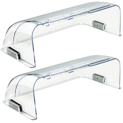 Binazon Heating & Air Vent Deflector for Vents, Sidewall, Ceiling, Floor Registers - Adjust Between 9"-14", Magnetic Vent Covers for Air Conditioning, Heat, AC, Floor, Under Furniture (2 Pack Clear)