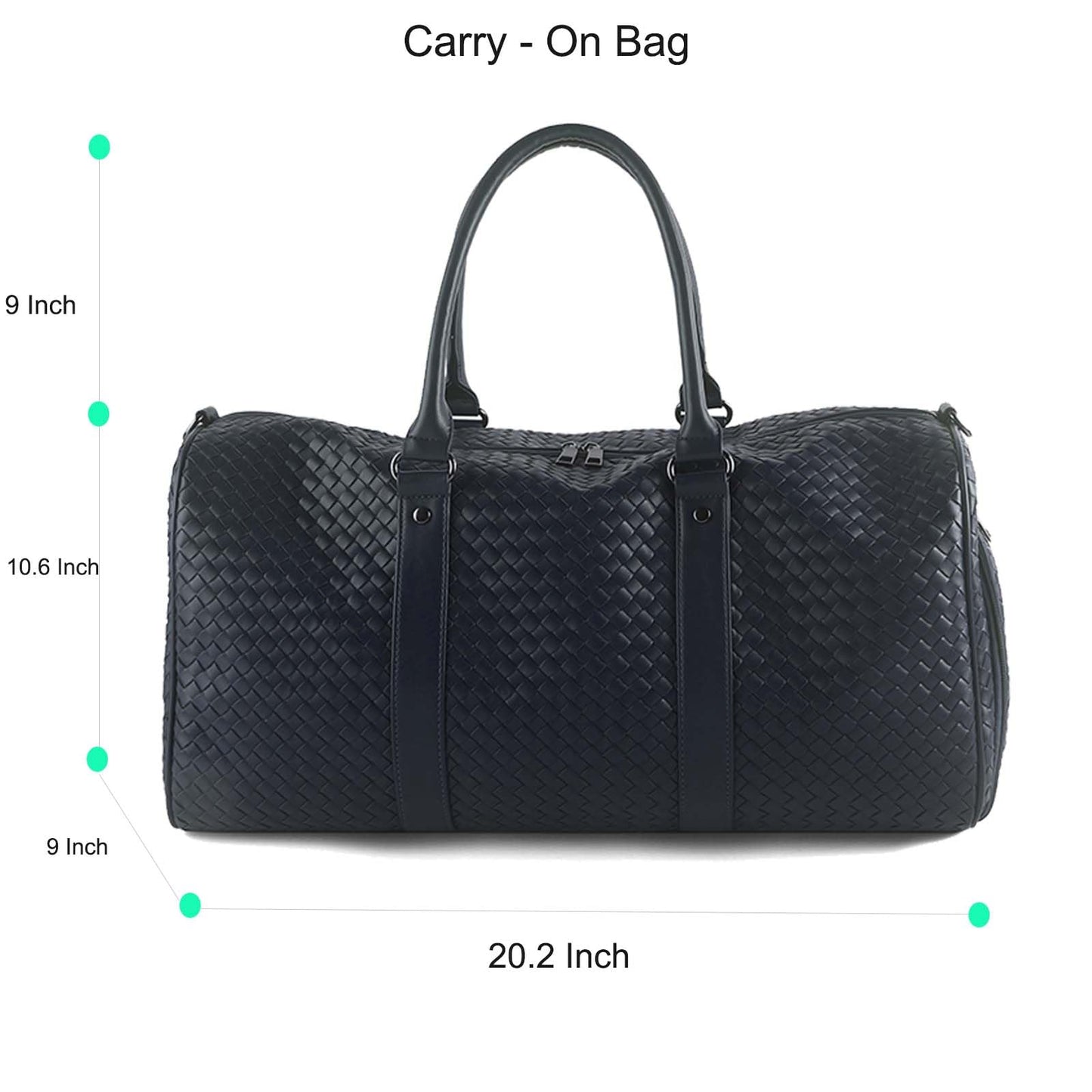 Handwoven Travel Bag with Wet Dry Separation and Shoe Compartment, Large Open Weekender Bags Lightweight Duffel for Women, Beach Tote Gym Bag Carry On (Navy Blue)