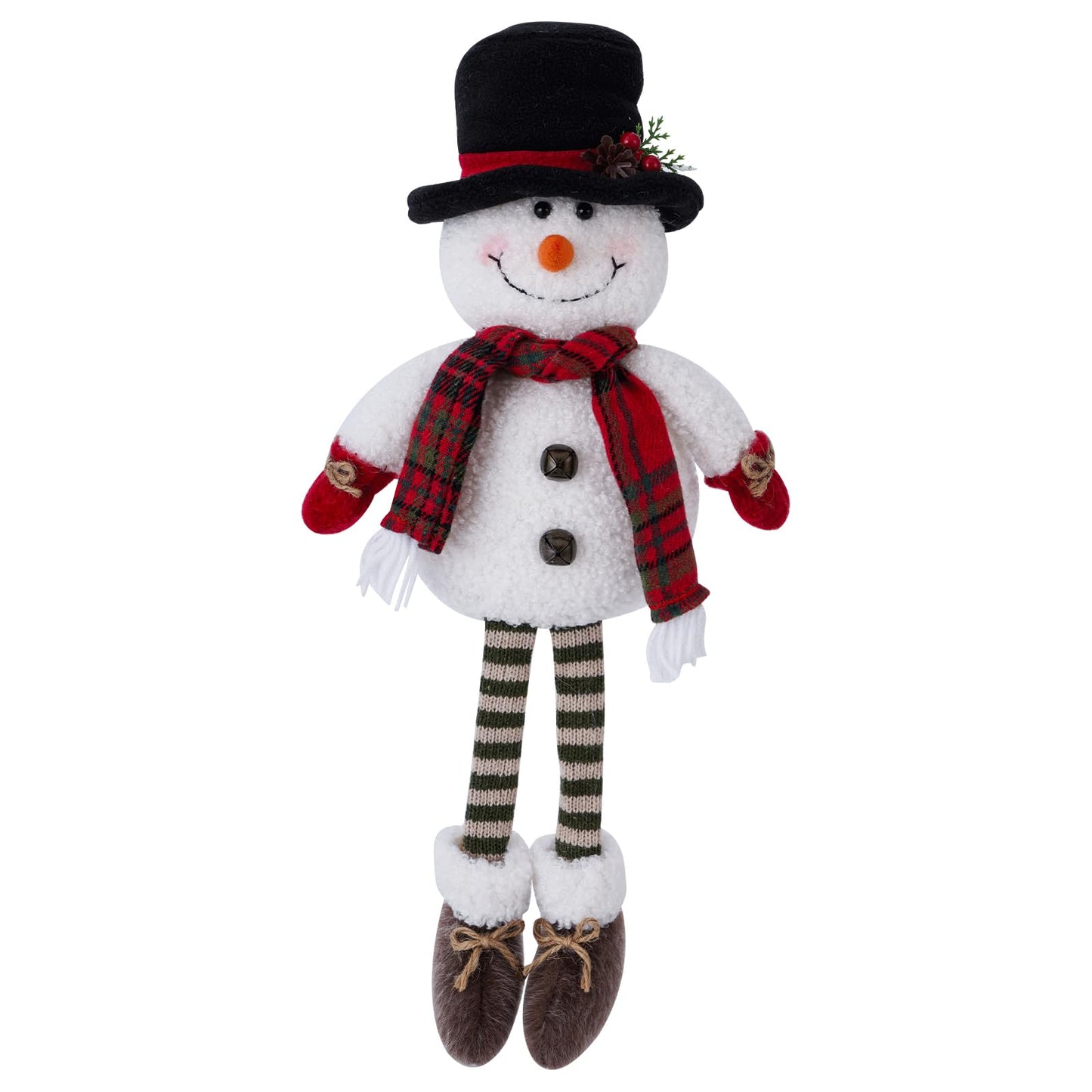 Heyaner Christmas Gnomes Decorations for Home Snowman Figurine Plush Handmade Christmas Table Sitting Decor Winter Ornaments for Holiday Party Gifts