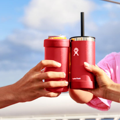 Hydro Flask 12 Oz Cooler for Cans - Slim Can Cooler for Beer or Coffee - Insulated in Surf Blue