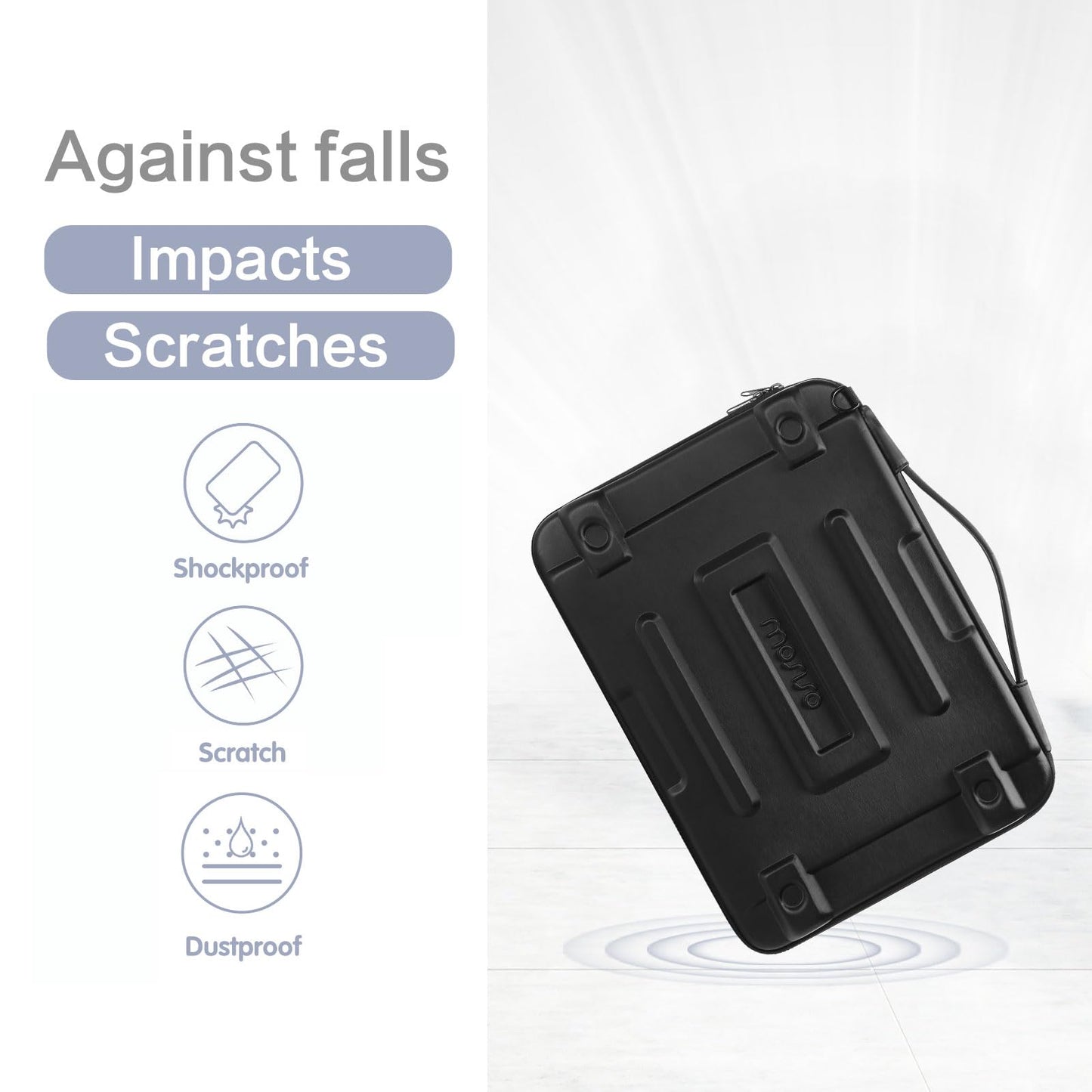 MOSISO Hard Shell Laptop Case Sleeve, 15-16 inch Computer Bag Compatible with MacBook Air 15/Pro 16,HP,Dell,Lenovo,Asus, Notebook, Abstract Geometric Waterproof Carrying Case Bag with Strap, Black