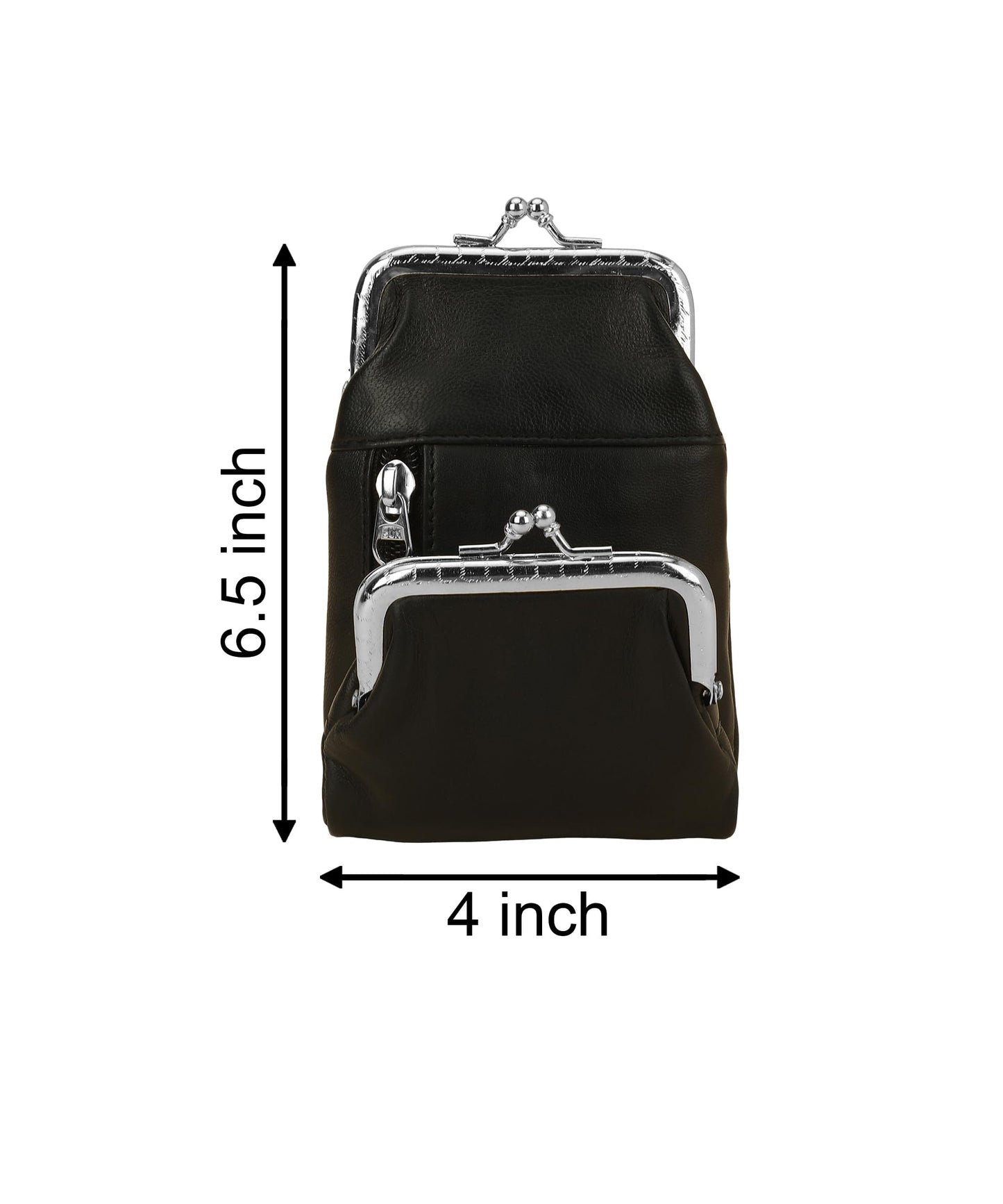 Genuine Leather Cigarette and Lighter Case with Twist Clasp by Leatherboss (Black)