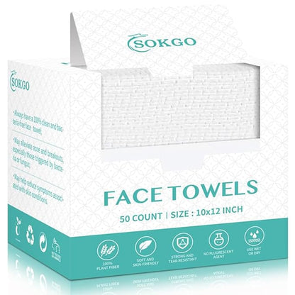 Disposable Face Towels, Facial Cleansing Cloths, Extra Soft Makeup Removing
