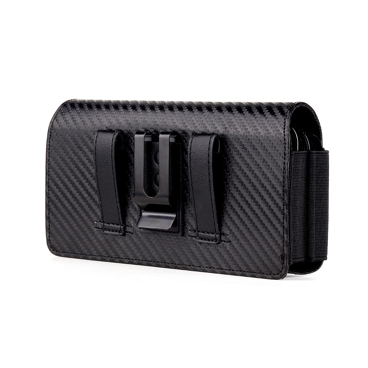 Dual Horizontal Belt Clip Holster 2 Cell Phone Pouch Case Holder for iPhone 15 Pro Max, 16 Pro Max, 14 Plus, 13 Pro Max Galaxy S25 Ultra S24 FE S23 Ultra S21+ A16 A35 A15 A54 Pixel 8 Pro 7 OnePlus 12