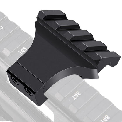 LONSEL 45° Picatinny Offset Rail Mount, 3 4 5 Slots 45 Degree Offset Picatinny Rail Mounts Aluminum Low Profile Adapter for Flashlight Laser Sight Optics (4 Slot - 1 Pack)