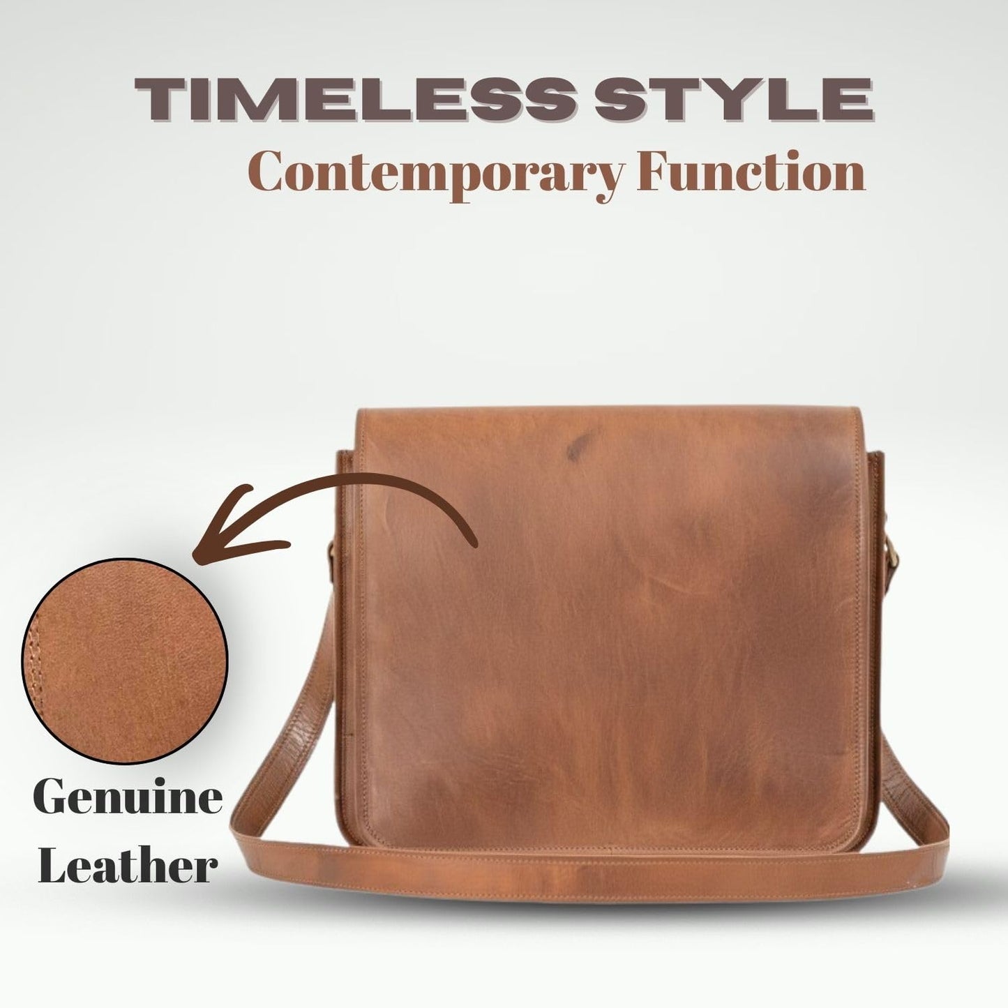 Indian Hando Art 13 inch Leather Messenger bag Briefcase Satchel For Men and Women (13 inches small)