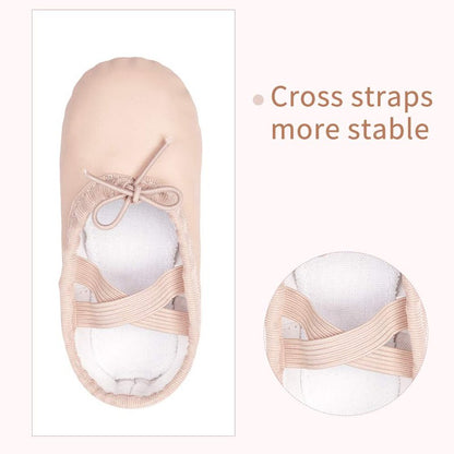 Stelle Ballet Shoes for Girls Toddler Ballet Slippers Soft Leather Boys Dance Shoes for Toddler/Little Kid/Big Kid(Ballet Pink (with Lace), 7MT)