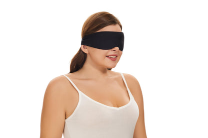 Alaska Bear Sleep Mask for Side Sleepers 2022 Headband Design, Cup-Shaped and Extra-Soft, 100 Blackout Eye Mask Shades Cover for Men and Women Home or Travel, Machine Washable, Black