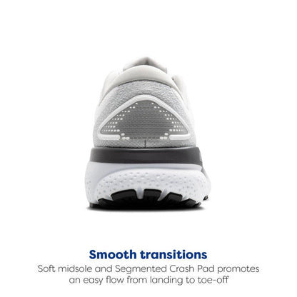 Brooks Women’s Ghost 16 Neutral Running Shoe - White/Oyster/Lava - 6 Medium