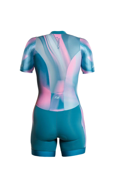 ZONE3 Women's Activate+ Short Sleeve Tri Suit – Performance One-Piece for Triathlon Training & Racing