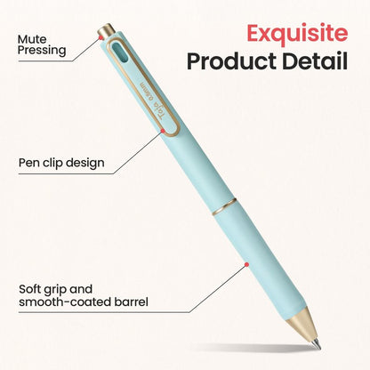Taja Gel Pens, 12 Pcs Quick Dry Black Gel Ink Pens, 0.5mm Fine Point Smooth Writing Pens for Journaling and Note Taking, Cute Aesthetic Pens for Women & Men-Multicolor