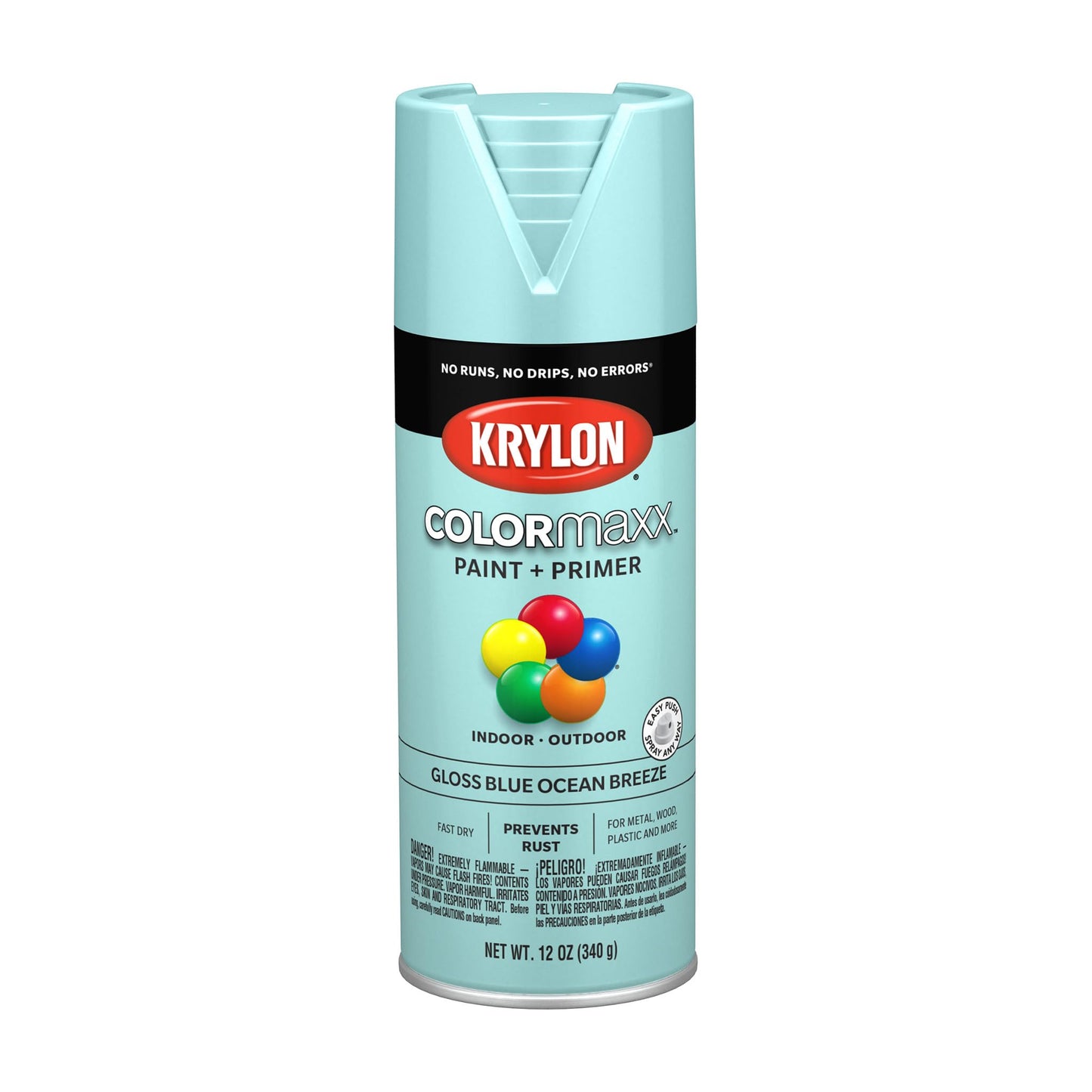 Krylon ColorMaxx 12 Oz. Gloss Spray Paint, Blue Ocean Breeze - 1 Each
