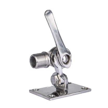 NovelBee Marine VHF Antenna Mount,316 Stainless Steel Antenna Adjustable Base Bracket Holder for Boats