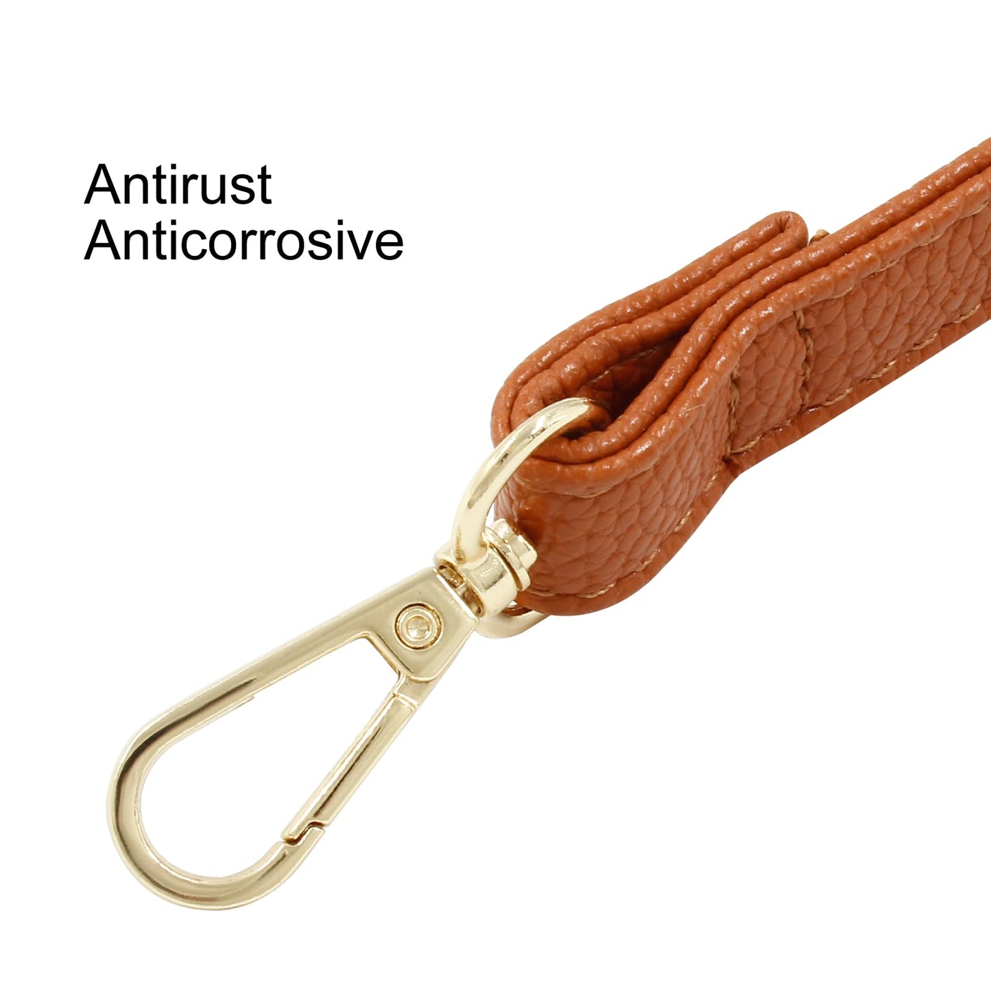 Litoexpe Brown Purse Straps Leather Straps, Bag Straps Replacement Crossbody Leather Adjustable Replacement Strap, 27-51 Inch