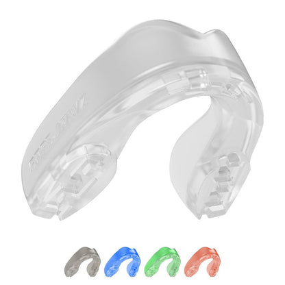 SAFEJAWZ Mouth Guard, Elements Dual Layer Mouthguard for Adults with Case, Easy Fit Remoldable Mouthpiece for Football, Boxing, Lacrosse, Basketball & All Contact Sports (Adult 12+ Years, Wind)