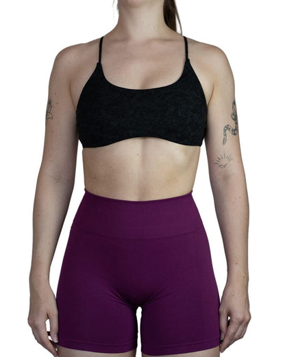 AUROLA Women Workout Sports Bras Backless Strappy Criss Cross Light Support Athletic Bra Gym Fitness Yoga Bra, Black, M