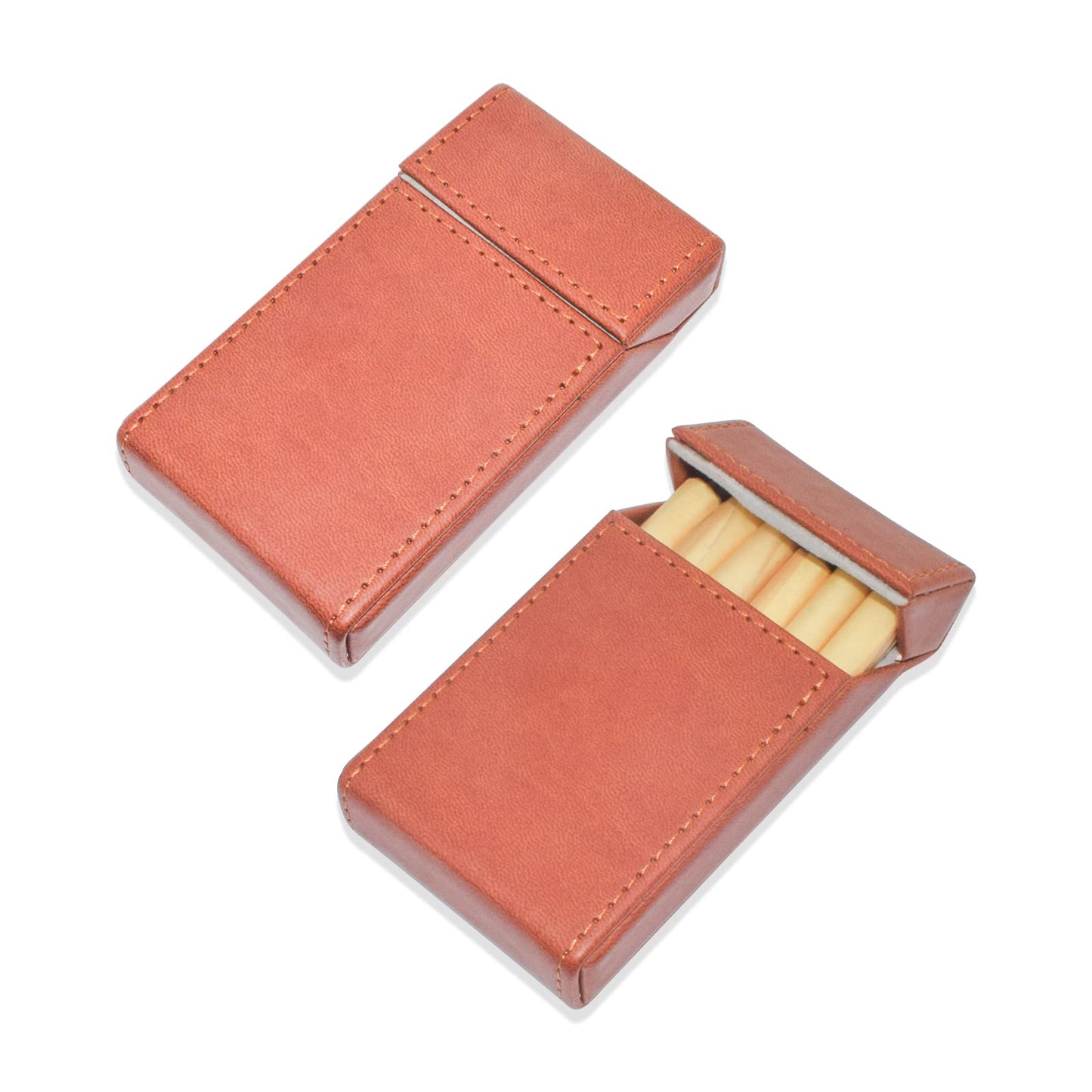 Leather Cigarette Case,King Size Prerolled Cone Holder,Waterproof Airtight Smell Proof Container,Carrying Case for Traveling
