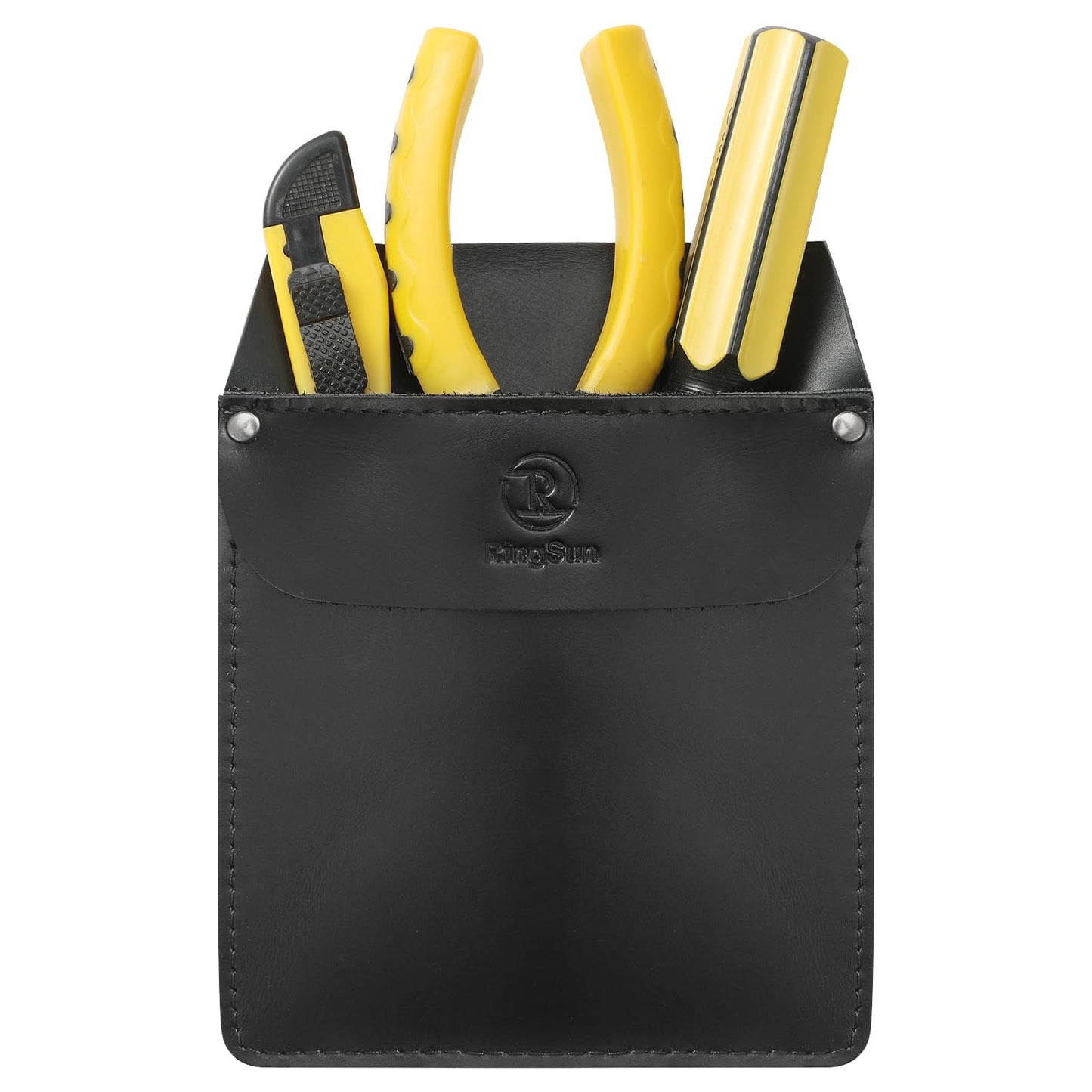 RingSun Genuine Leather Pocket Protector for Men, Durable Pocket Tool Pouch, Jeans Shirts Pocket Protector for Tools Pens