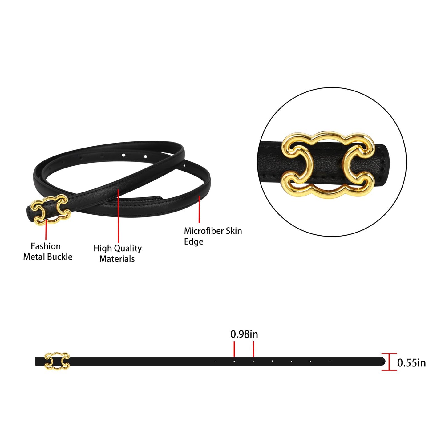 Aurolran leather belts for women,womens luxury belts for jeans and dress