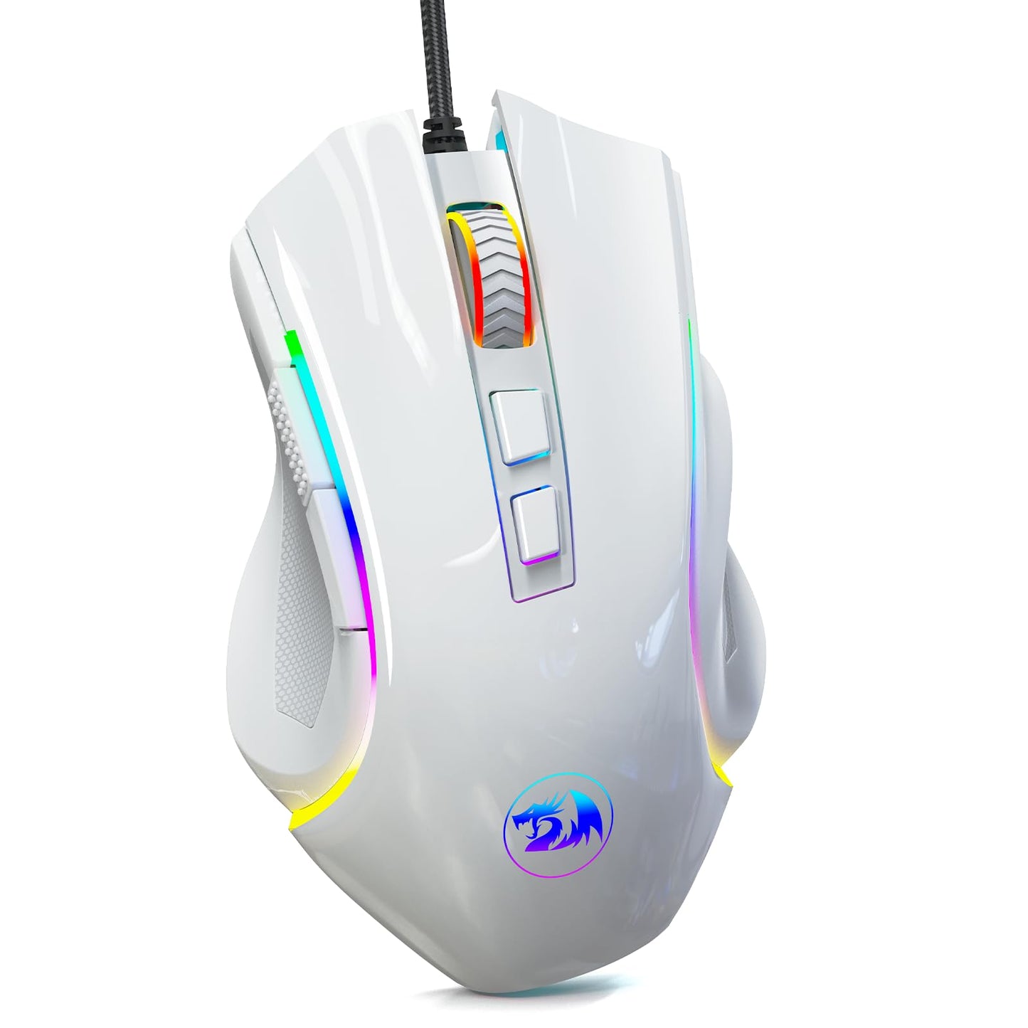 Redragon M602 Griffin RGB Gaming Mouse, RGB Spectrum Backlit Ergonomic Mouse with 7 Programmable Backlight Modes up to 8000 DPI for Windows PC Gamers (Black, Wireless)