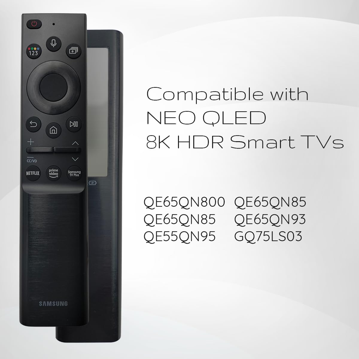 Ceybo Original Solar Voice Remote Control Replacement with YouTube Netflix Shortcut for Samsung Smart TVs, Compatible with Neo QLED 8K, QLED (BN59-01480A)