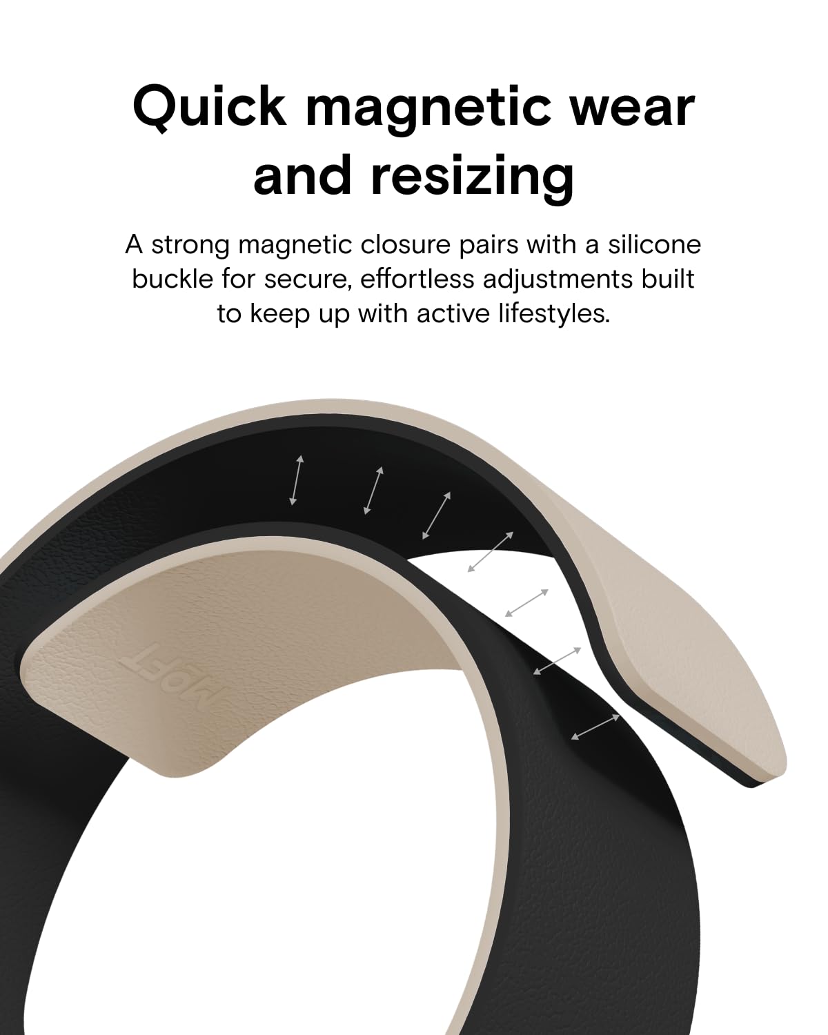 MOFT Snap Duo Watch Bands Compatible with Apple Watch,Quick Magnetic Wear,Duo-Color&Soft Silicone,iWatch Bands for Ultra 3/2/1,Series 11/10/9/8/7/SE/6/5/4/3/2/1, 42/44/45/46/49mm,Vast Black x Stardust