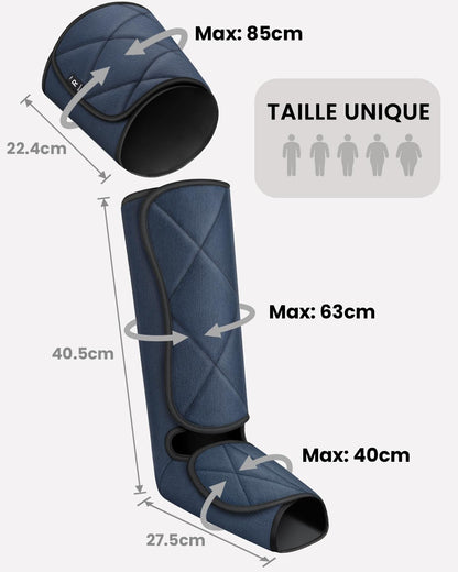 RENPHO Compression Leg Massager, Air Compression Massager for Circulation Pain Relief, Effective for Father Mother Reduce Swelling-Blue